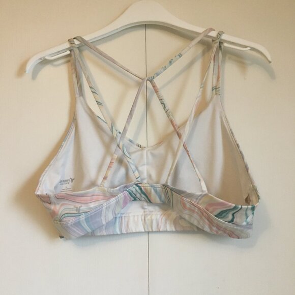 PowerPress Strappu Marble Pastel Cats Cradle Marbleized Sports Bra - Picture 2 of 13